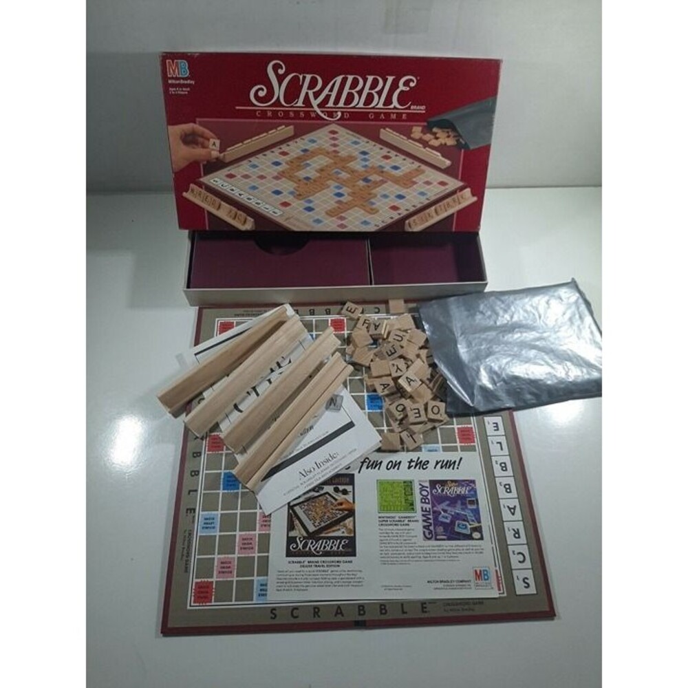 Vintage 1989 Scrabble Crossword Board Game Milton Bradley